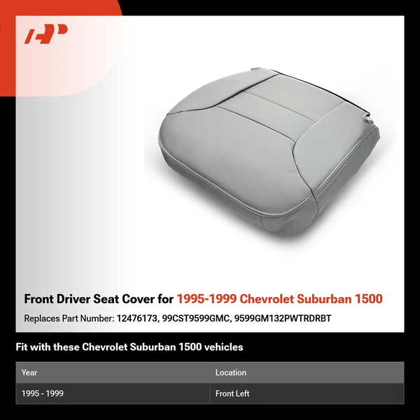 Front Driver Seat Cover for 1995-1999 Chevrolet Suburban 1500