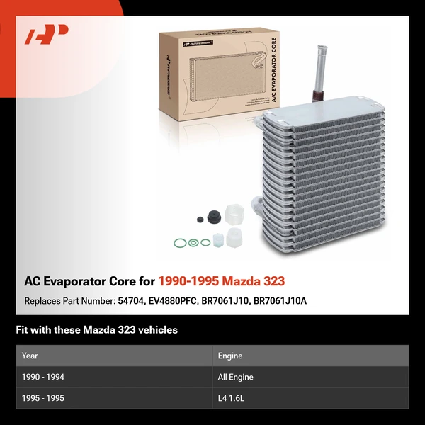 AC Evaporator Core for 1990-1995 Mazda 323