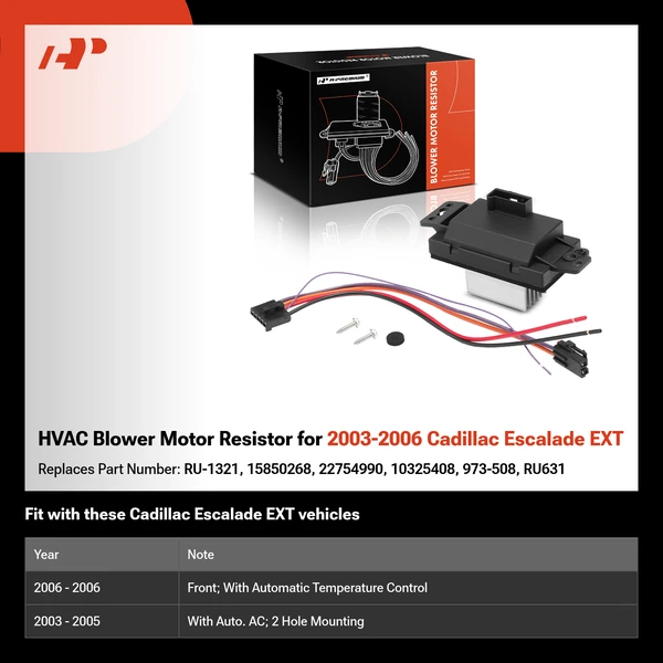 HVAC Blower Motor Resistor for 2003-2006 Cadillac Escalade EXT