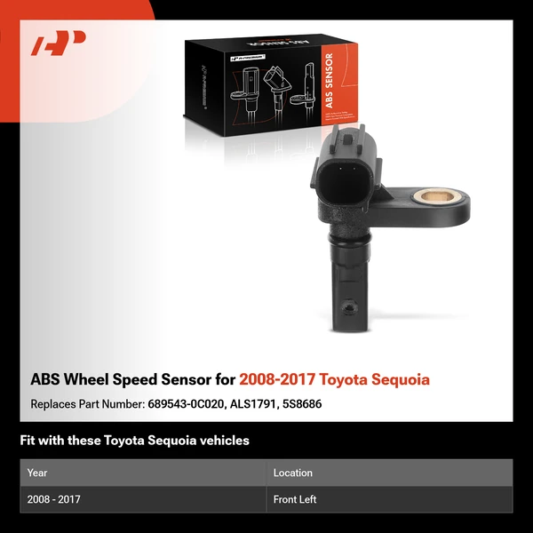 ABS Wheel Speed Sensor for 2008-2017 Toyota Sequoia