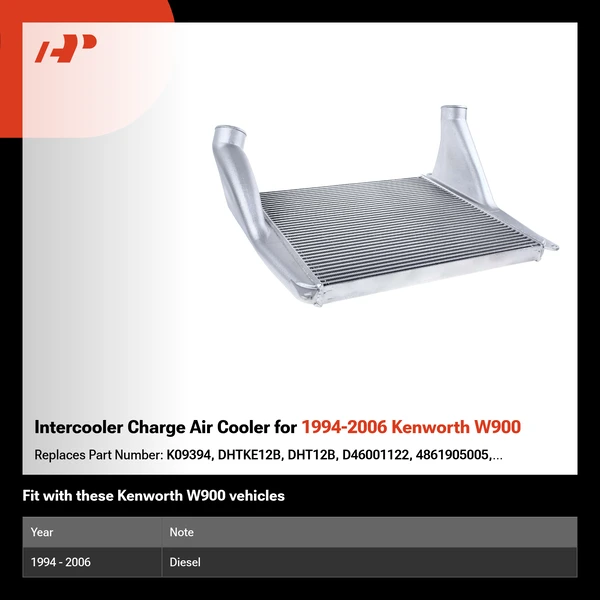 Intercooler Charge Air Cooler for 1994-2006 Kenworth W900