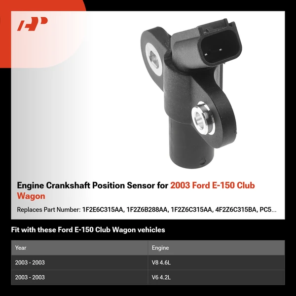 Engine Crankshaft Position Sensor for 2003 Ford E-150 Club Wagon