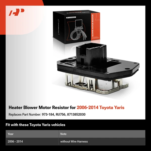 Heater Blower Motor Resistor for 2006-2014 Toyota Yaris