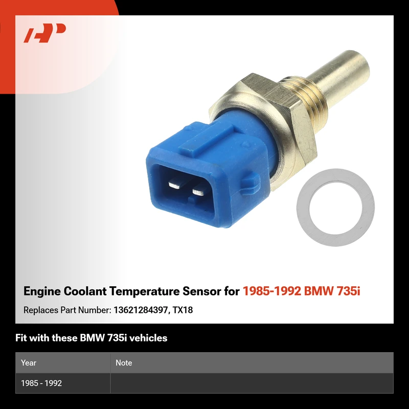 Engine Coolant Temperature Sensor for 1985-1992 BMW 735i