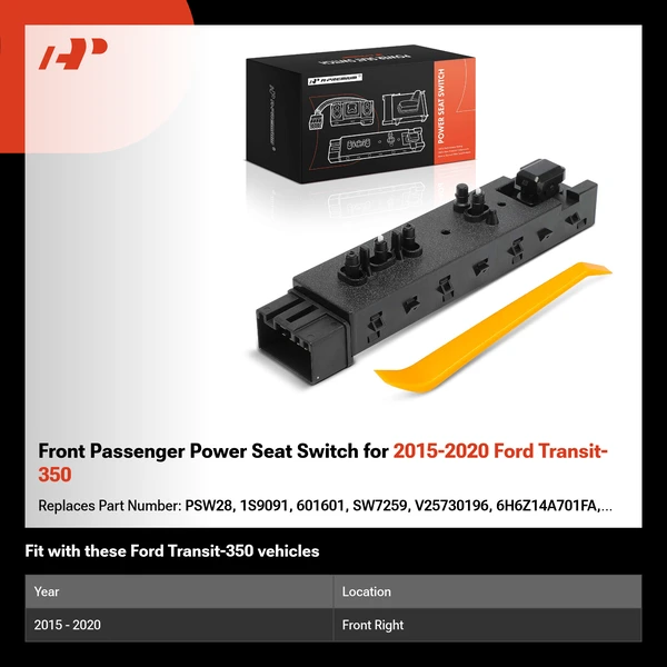 Front Passenger Power Seat Switch for 2015-2020 Ford Transit-350