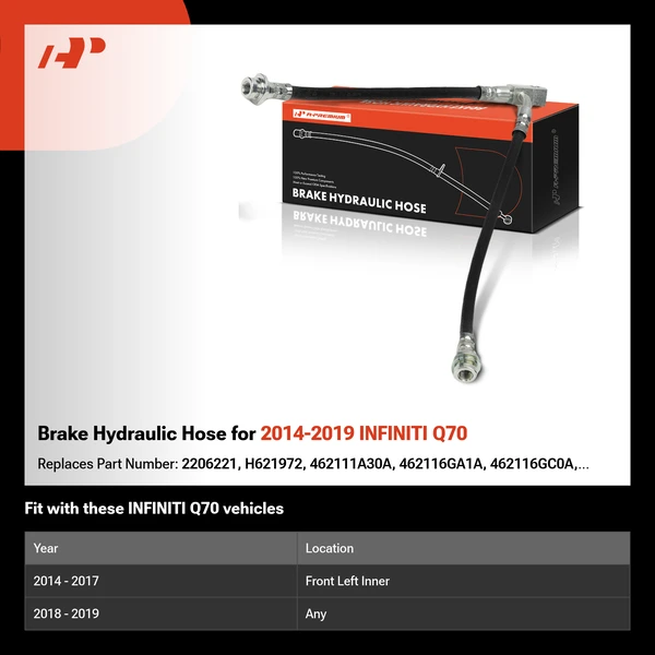 Brake Hydraulic Hose for 2014-2019 INFINITI Q70