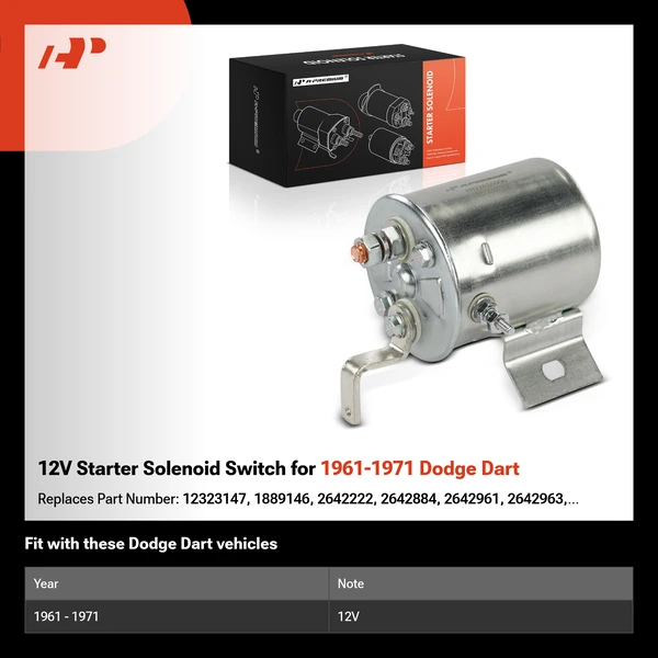 12V Starter Solenoid Switch for 1961-1971 Dodge Dart