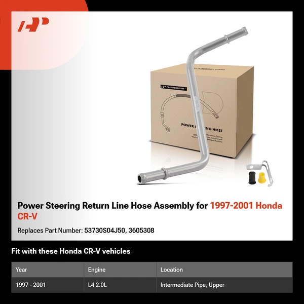 Power Steering Return Line Hose Assembly for 1997-2001 Honda CR-V