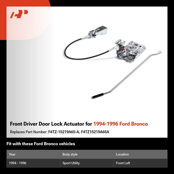 Front Driver Door Lock Actuator for 1994-1996 Ford Bronco