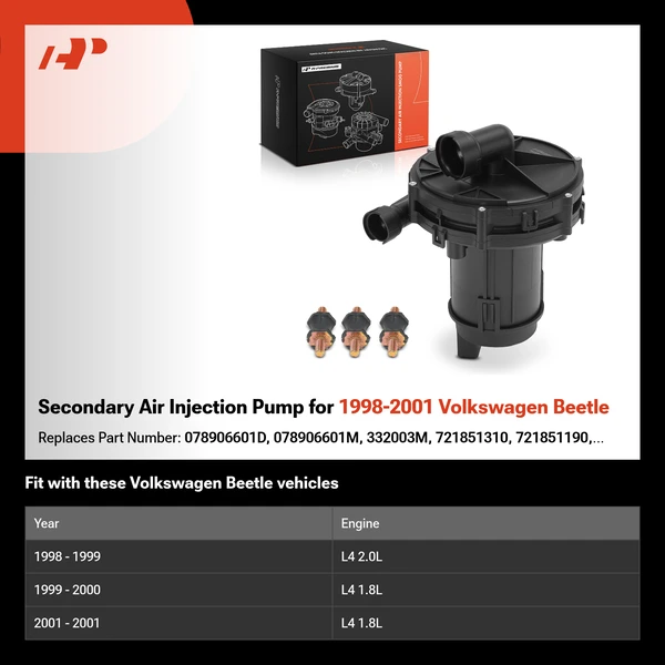 Secondary Air Injection Pump for 1998-2001 Volkswagen Beetle