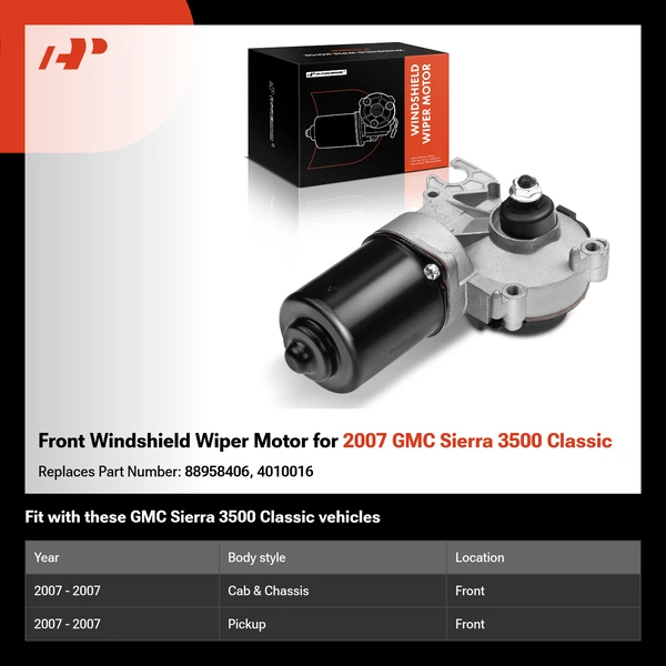Front Windshield Wiper Motor for 2007 GMC Sierra 3500 Classic