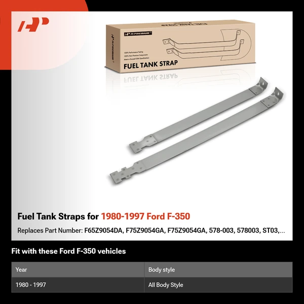Fuel Tank Straps for 1980-1997 Ford F-350