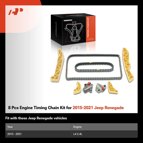 8 Pcs Engine Timing Chain Kit for 2015-2021 Jeep Renegade