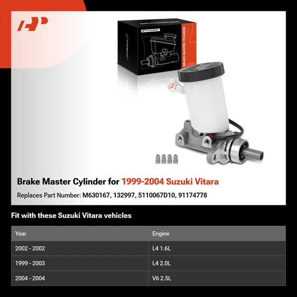 Brake Master Cylinder for 1999-2004 Suzuki Vitara