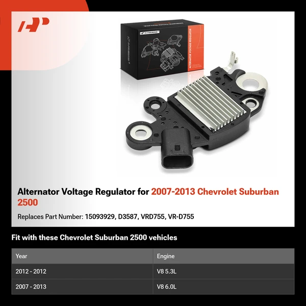 Alternator Voltage Regulator for 2007-2013 Chevrolet Suburban 2500