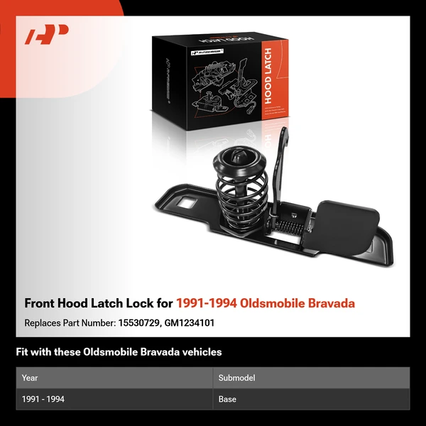 Front Hood Latch Lock for 1991-1994 Oldsmobile Bravada