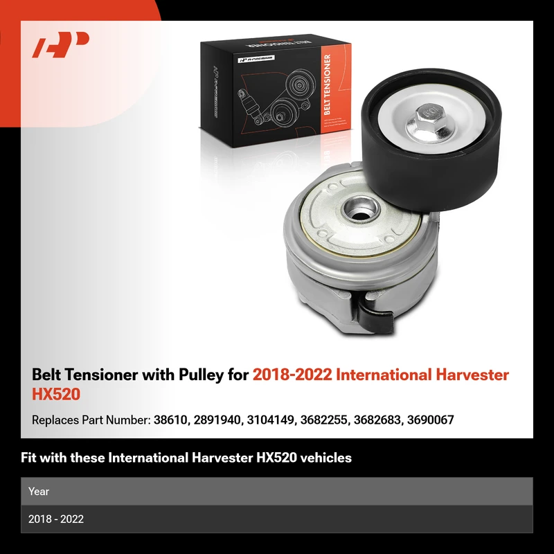 Belt Tensioner with Pulley for 2018-2022 International Harvester HX520