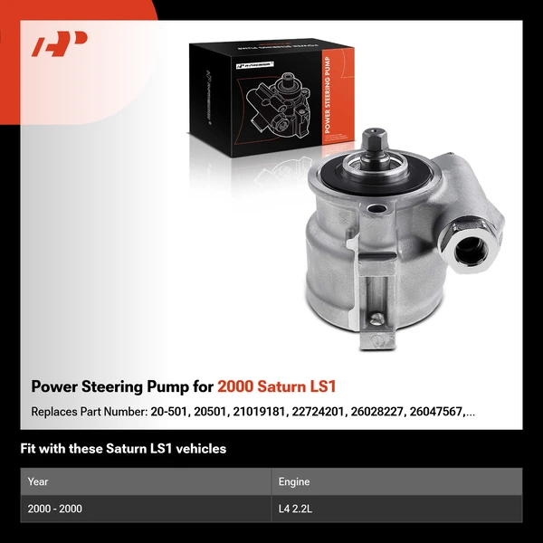 Power Steering Pump for 2000 Saturn LS1
