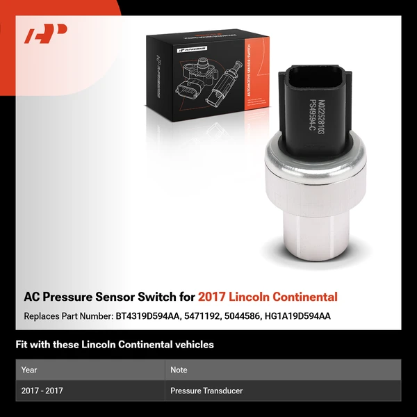 AC Pressure Sensor Switch for 2017 Lincoln Continental