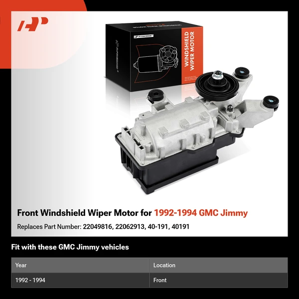 Front Windshield Wiper Motor for 1992-1994 GMC Jimmy