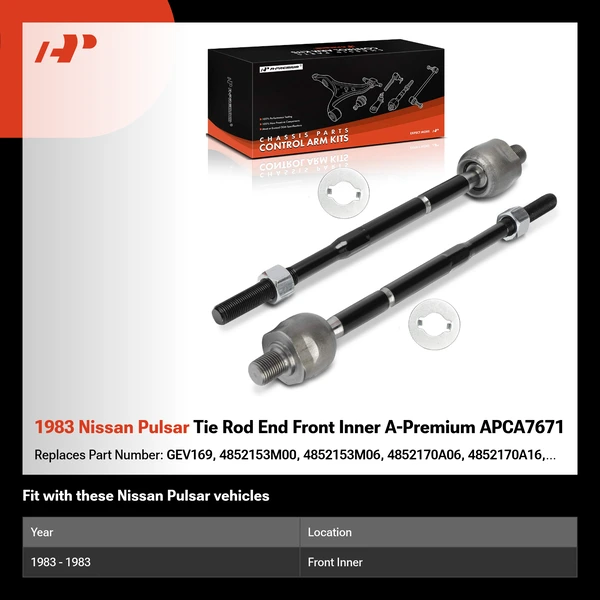 1983 Nissan Pulsar Tie Rod End Front Inner A-Premium APCA7671