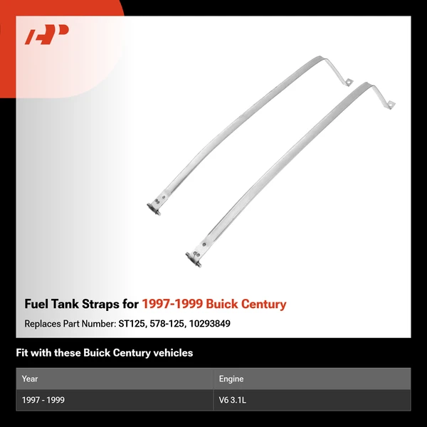 Fuel Tank Straps for 1997-1999 Buick Century