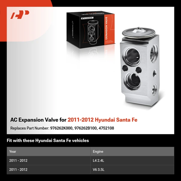 AC Expansion Valve for 2011-2012 Hyundai Santa Fe