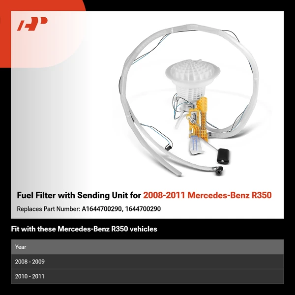 Fuel Filter with Sending Unit for 2008-2011 Mercedes-Benz R350