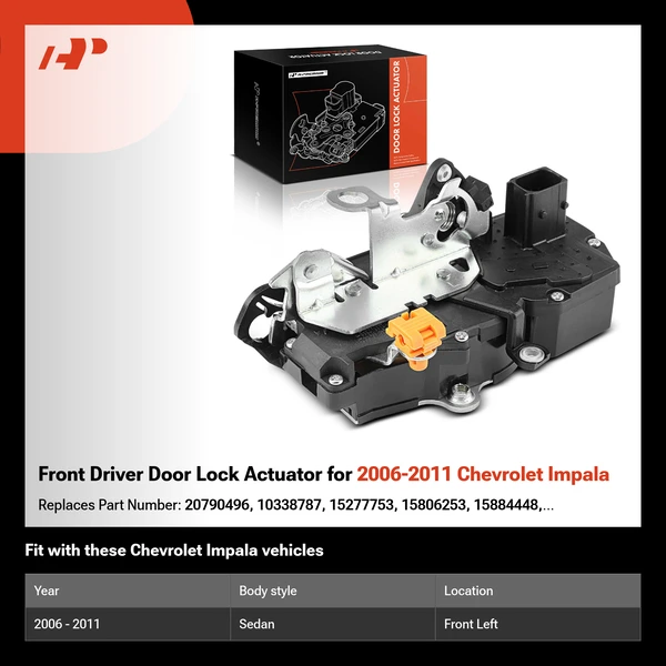 Front Driver Door Lock Actuator for 2006-2011 Chevrolet Impala