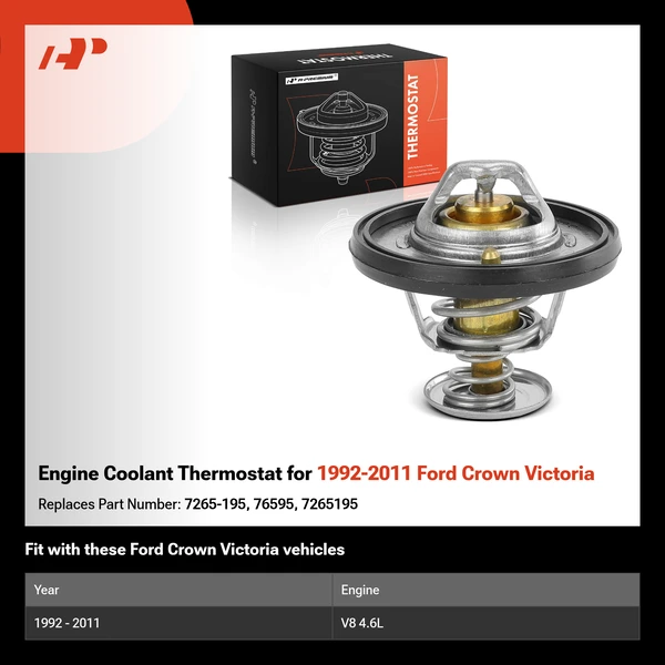 Engine Coolant Thermostat for 1992-2011 Ford Crown Victoria