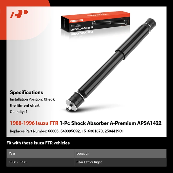 1988-1996 Isuzu FTR 1-Pc Shock Absorber A-Premium APSA1422