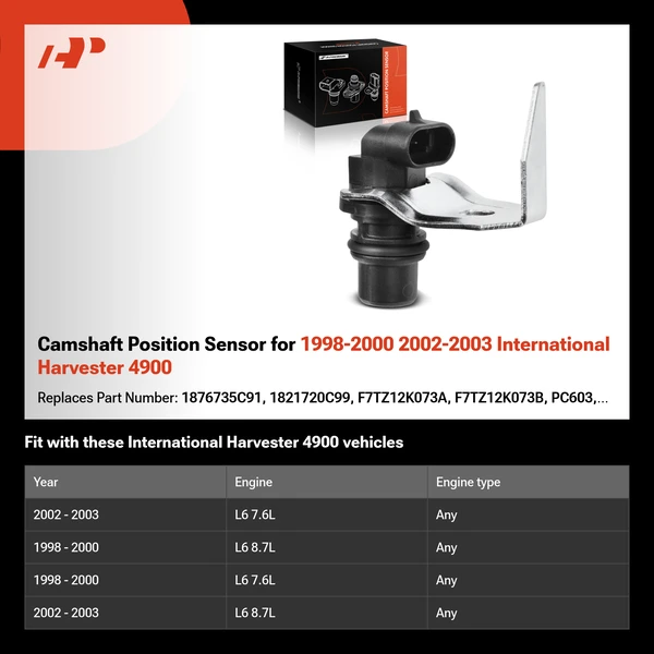 Camshaft Position Sensor for 1998-2000 2002-2003 International Harvester 4900
