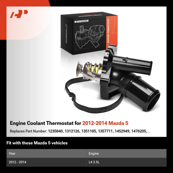 Engine Coolant Thermostat for 2012-2014 Mazda 5