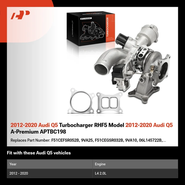 2012-2020 Audi Q5 Turbocharger RHF5 Model 2012-2020 Audi Q5 A-Premium APTBC198
