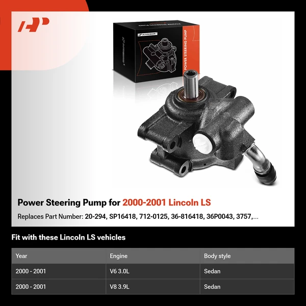 Power Steering Pump for 2000-2001 Lincoln LS