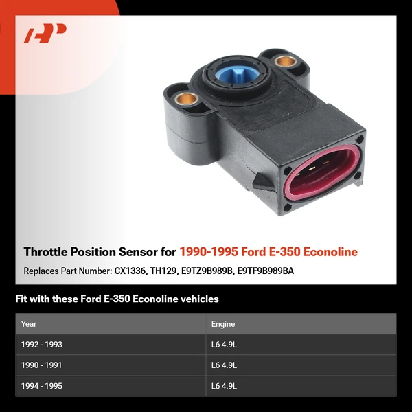 Throttle Position Sensor for 1990-1995 Ford E-350 Econoline