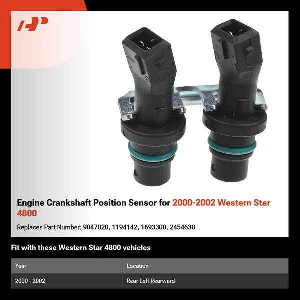 Engine Crankshaft Position Sensor for 2000-2002 Western Star 4800