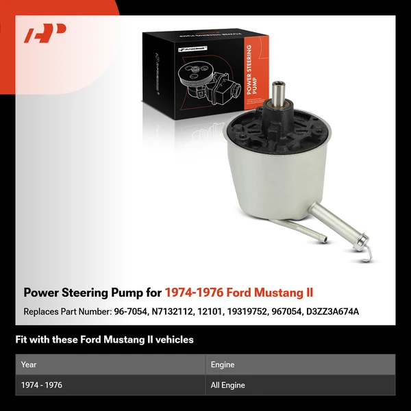 Power Steering Pump for 1974-1976 Ford Mustang II