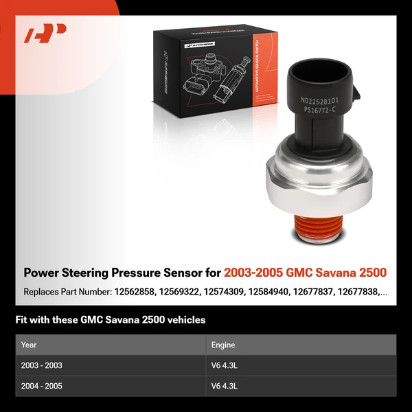 Power Steering Pressure Sensor for 2003-2005 GMC Savana 2500