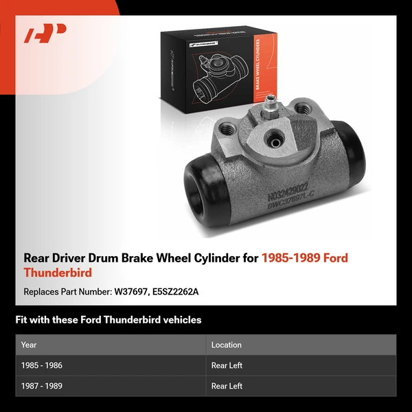 Rear Driver Drum Brake Wheel Cylinder for 1985-1989 Ford Thunderbird