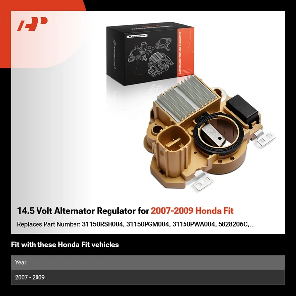 14.5 Volt Alternator Regulator for 2007-2009 Honda Fit