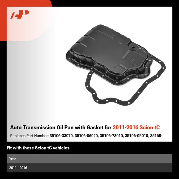 Auto Transmission Oil Pan with Gasket for 2011-2016 Scion tC