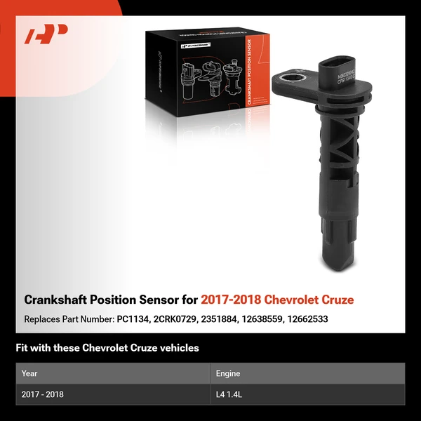 Crankshaft Position Sensor for 2017-2018 Chevrolet Cruze