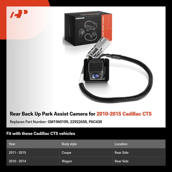 Rear Back Up Park Assist Camera for 2010-2015 Cadillac CTS