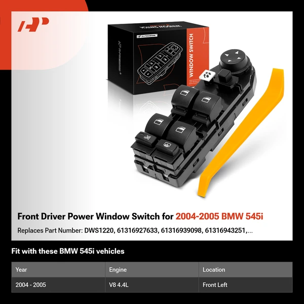 Front Driver Power Window Switch for 2004-2005 BMW 545i