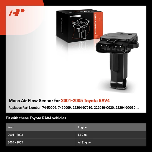 Mass Air Flow Sensor for 2001-2005 Toyota RAV4