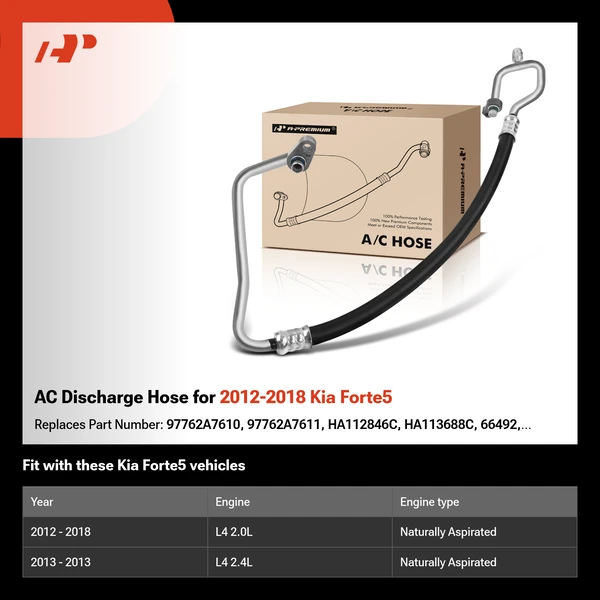 AC Discharge Hose for 2012-2018 Kia Forte5