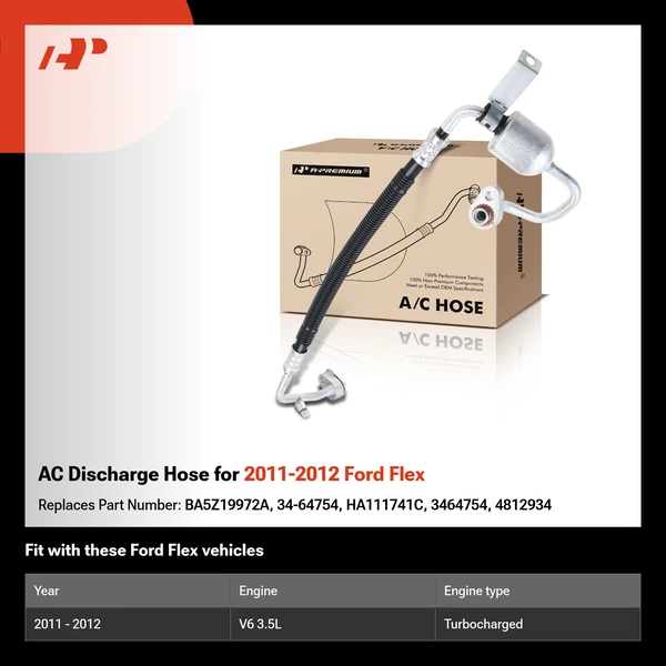 AC Discharge Hose for 2011-2012 Ford Flex