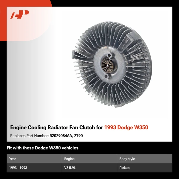 Engine Cooling Radiator Fan Clutch for 1993 Dodge W350