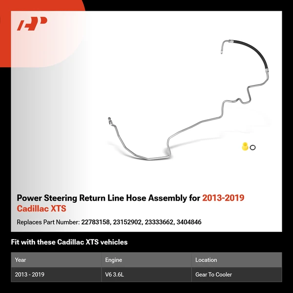 Power Steering Return Line Hose Assembly for 2013-2019 Cadillac XTS
